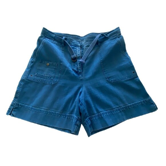 LAUREN Ralph Lauren Denim Shorts Women's Size 12P with Build-in Belt - Picture 1 of 5
